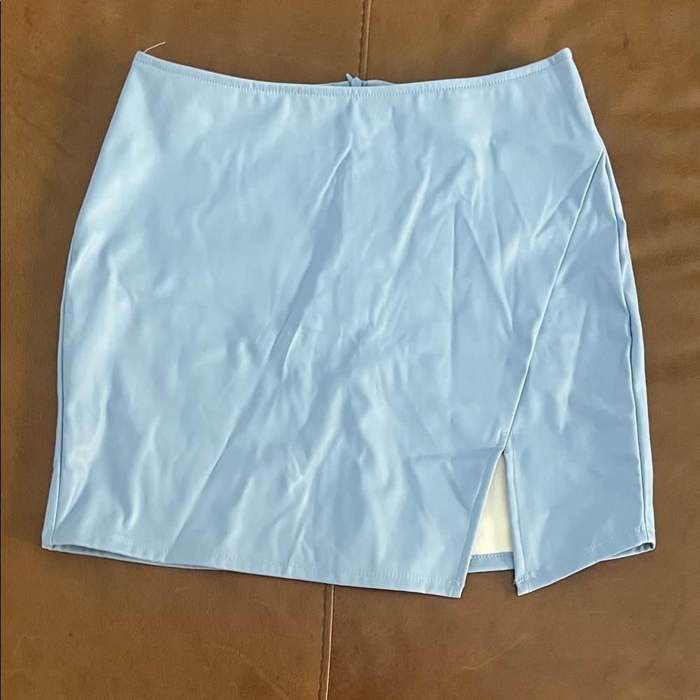 La Hearts Sky Blue Mini Skirt